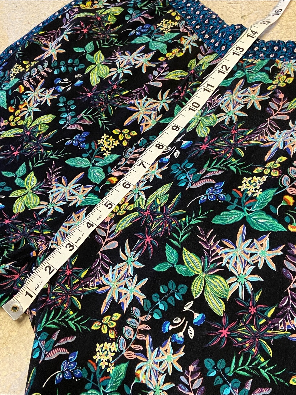 Anthropologie Ett:twa Rousseau Cropped Wide Legs floral tropical Size Medium - Picture 14 of 14